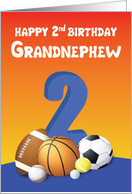 Grandnephew 2nd Birthday Sports Balls card