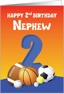 Nephew 2nd Birthday Sports Balls card