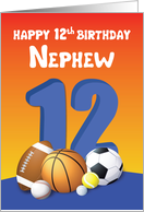 Nephew 12th Birthday Sports Balls card