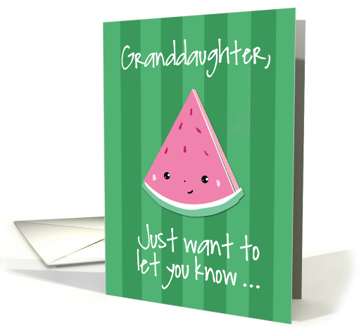 Granddaughter Hello One In a Melon card (1616994)