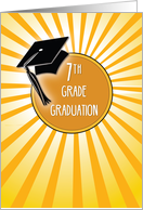 7th Grade Graduation Hat on Sun card