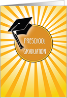 Preschool Graduation Hat on Sun card