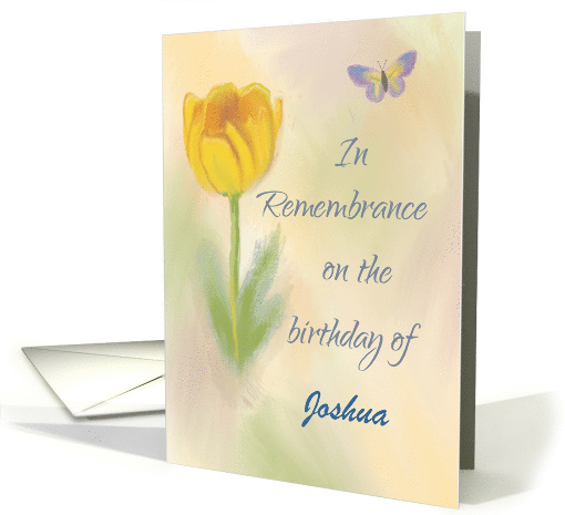 Custom Name, Joshua, Birthday Remembrance Watercolor... (1617204)