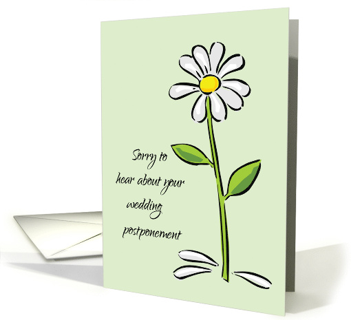 Wedding Postponed Encouragement Daisy card (1617310)