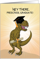 Preschool Pre-K Graduation T-Rex Dinosaur card