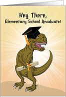 Elementary School Graduation T-Rex Dinosaur card