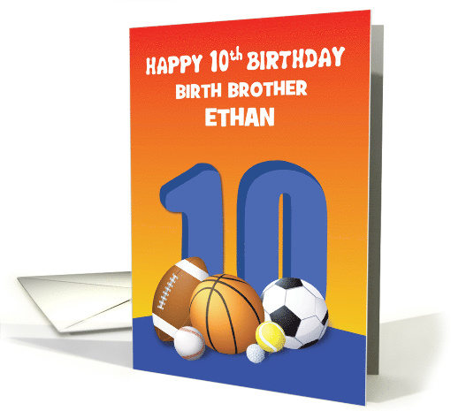 Custom Name and Relation Birth Brother Boy 10th Birthday... (1623742)