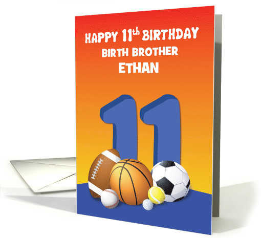 Custom Name and Relation Birth Brother Boy 11th Birthday... (1623744)