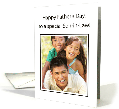Son-in-Law Custom Photo Father's Day card (1626502)