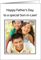 Son-in-Law Custom Photo Father’s Day card