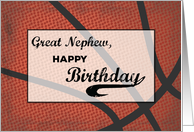 Great Nephew Birthday Basketball Large Distressed Sports Ball card