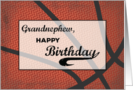 Grandnephew Birthday Basketball Large Distressed Sports Ball card