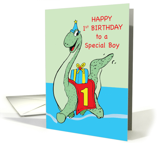 Boy 1st Birthday Dinosaur card (1636044)