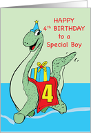 Boy, 4th Birthday Dinosaur card