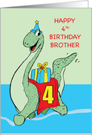 Brother, 4th Birthday Dinosaur card