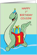 Cousin, 1st Birthday Dinosaur card