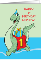 Nephew, 1st Birthday Dinosaur card