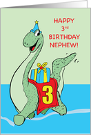 Nephew, 3rd Birthday Dinosaur card