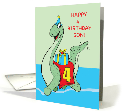 Son, 4th Birthday Dinosaur card (1636614)