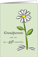 Grandparents Gift from God Daisy Religious Grandparents Day card