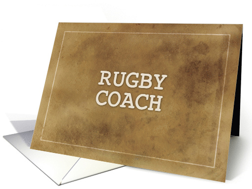 Rugby Coach Definition Simple Brown Grunge Like card (1641634)