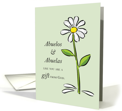 Abuelo and Abuela Gift from God Daisy Religious Grandparents Day card