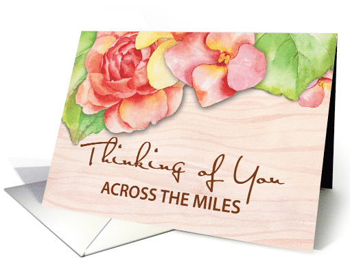 Thinking of You Across the Miles Rose Flowers card (1642964)