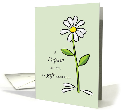 Papaw Gift from God Daisy Religious Grandparents Day card (1643026)