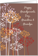 Grandma and Grandpa Grandparents Day Brown Wildflowers Religious card