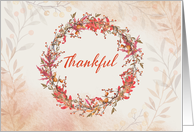 Thankful for Generous Donors at Thanksgiving With Wreath card