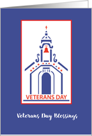 Veterans Day Blessings Religious Chapel Church card
