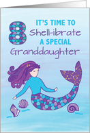 Granddaughter 8th Birthday Sparkly Look Mermaid card