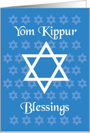 Yom Kippur Blessings Jewish Star of David card