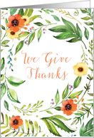 We Give Thanks Thanksgiving Wreath From Group Business or Personal card