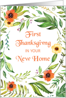 First Thanksgiving in Your New Home Wreath card