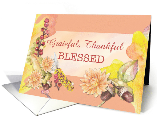 Thanksgiving Religious Grateful Thankful Blessed card (1647746)