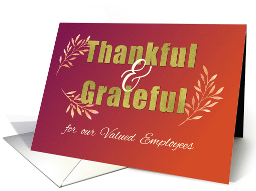 Business Employees Thanksgiving Grateful card (1648496)