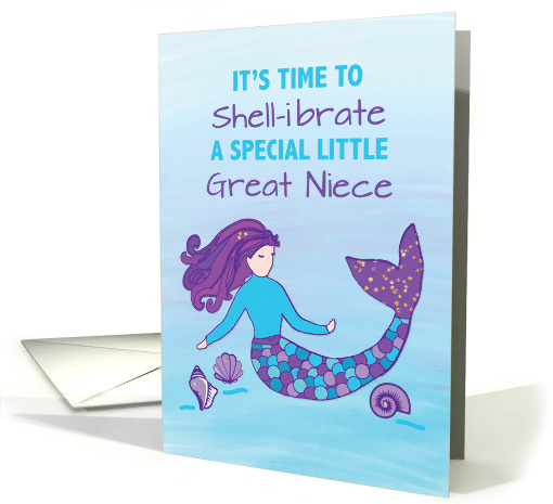 Little Great Niece Birthday Sparkly Look Mermaid card (1648582)