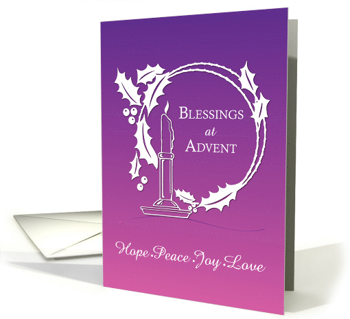 Advent Blessings Wreath Candle Purple card (1648702)