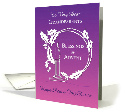 Advent Grandparents Blessings Wreath Candle Purple to... (1649162)