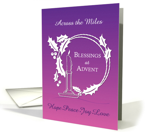 Advent Across the Miles Blessings Wreath Candle Purple to... (1649166)