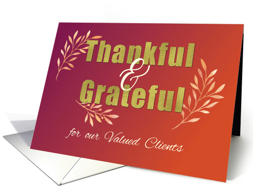 Business Clients Grateful at Thanksgiving card (1651026)