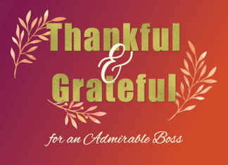 Grateful for Boss at Thanksgiving