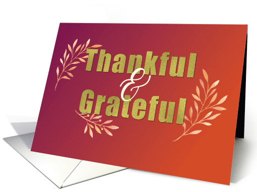 Business Grateful and Thankful at Thanksgiving card (1651030)