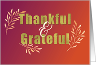 Business Grateful and Thankful at Thanksgiving card