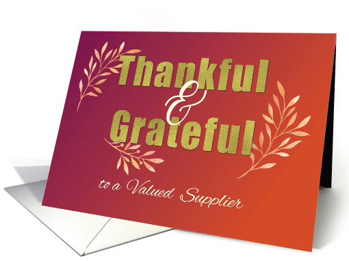 Business Supplier Grateful at Thanksgiving card (1651624)