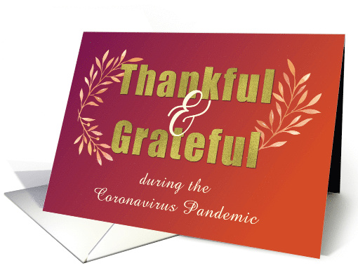 Business COVID-19 Grateful and Thankful at Thanksgiving card (1651628)