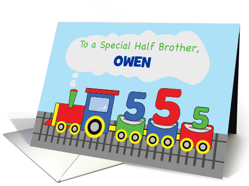 Half Brother 5th Birthday Personalized Name Colorful... (1654002)