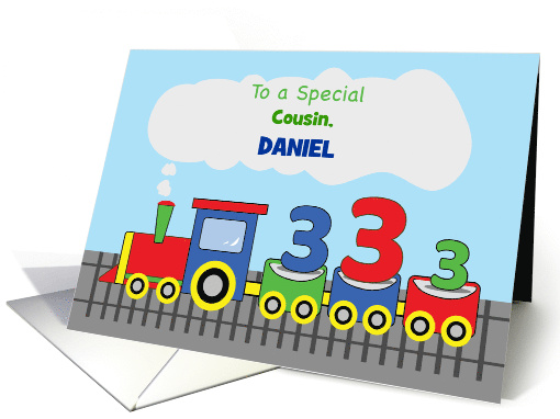 Custom Relation and Name Cousin 3rd Birthday Colorful... (1655338)
