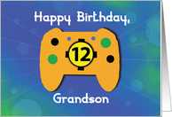 Grandson 12 Year Old Birthday Gamer Controller card